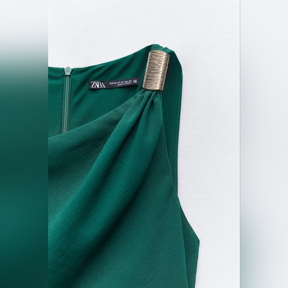 🏵️💚 METAL PIECE ASYMMETRIC DRESS - Picture 4 of 13